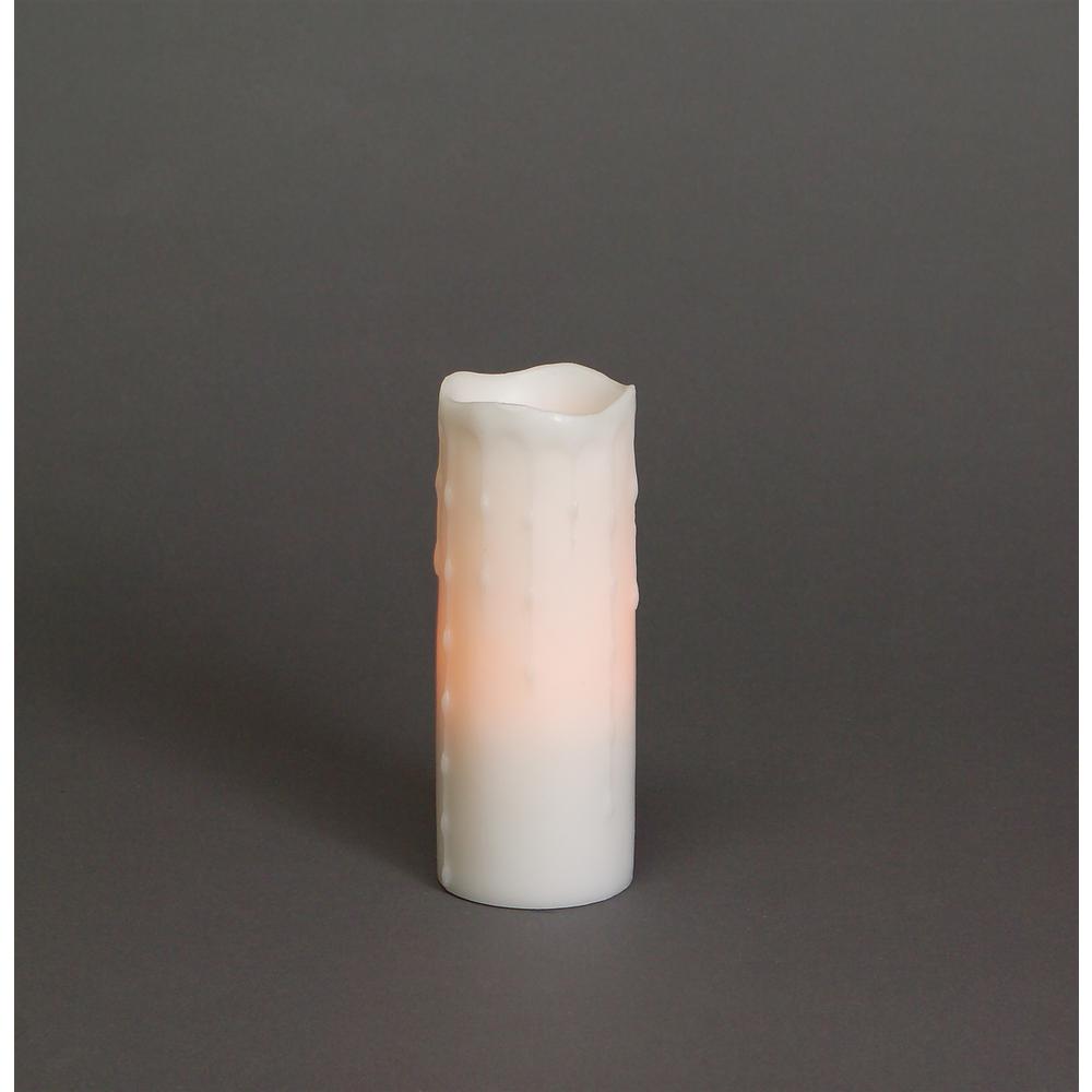 LED Wax Dripping Pillar Candle (Set of 3) 3"Dx8"H