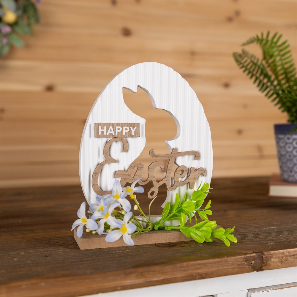 Happy Easter Rabbit Tabletop Sign