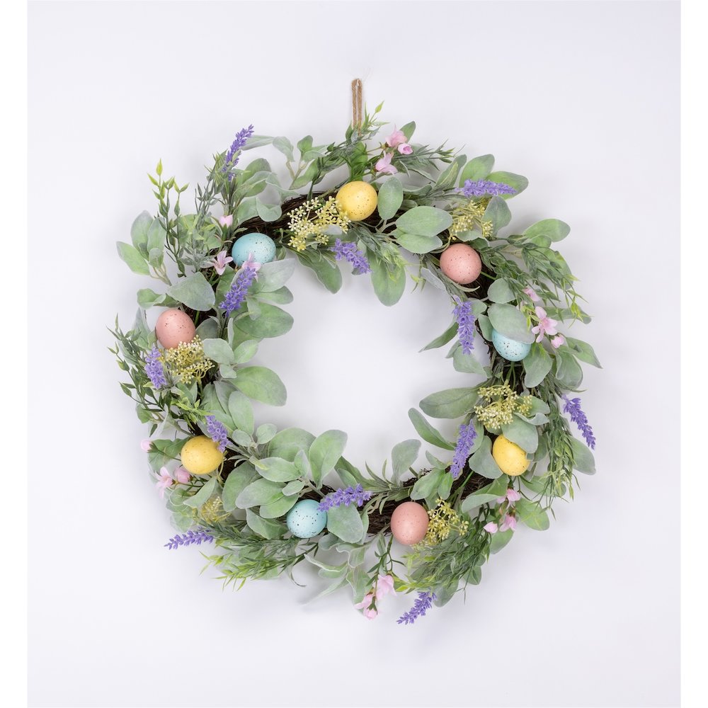 Pastel Egg Daisy Wreath
