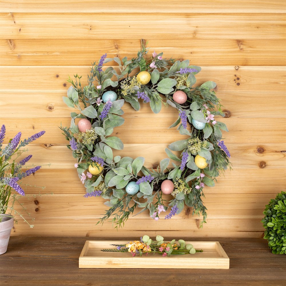 Pastel Egg Daisy Wreath