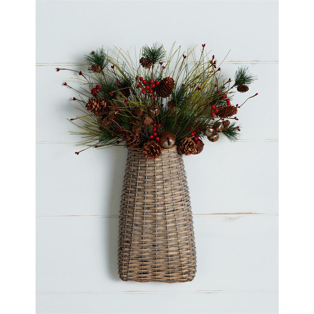 Wall Basket (Set of 6) 7"H Willow