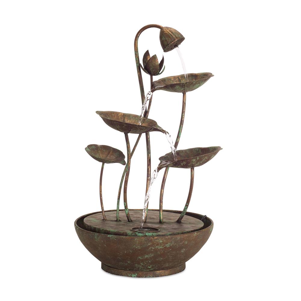 Lotus Leaf Fountain 19.5"H Iron