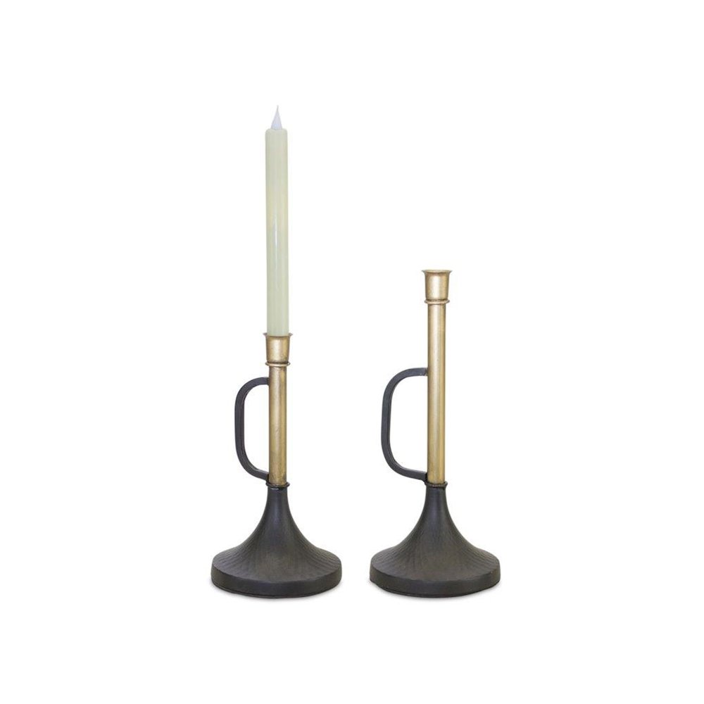 Candle Holder (Set of 2) 9.25"H, 12"H Metal