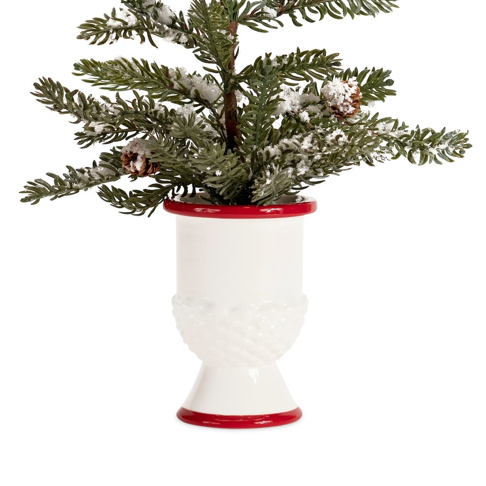 Potted Tree w/Snow (Set of 2) 20"H Plastic/Snow
