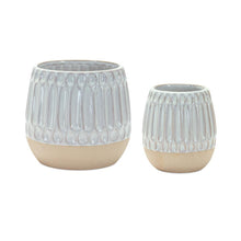 Vase (Set of 2) 3.5"D x 4.25"H, 4.75"D x 5"H Porcelain
