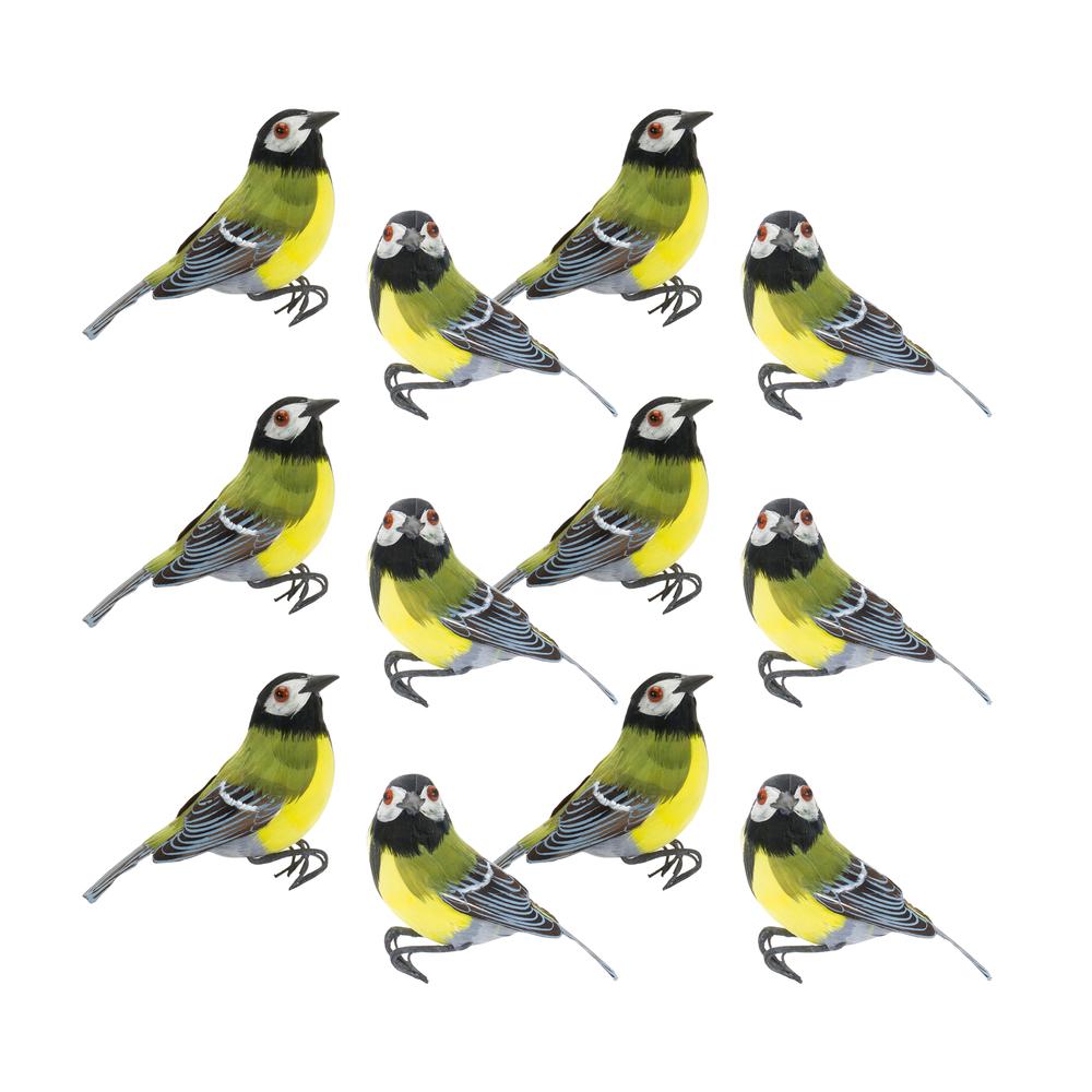 Bird Figurine (Set of 12)  Brown Foam, 85780DS