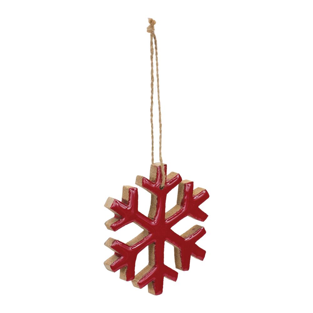 Snowflake Ornament (Set of 12) 4"H MDF