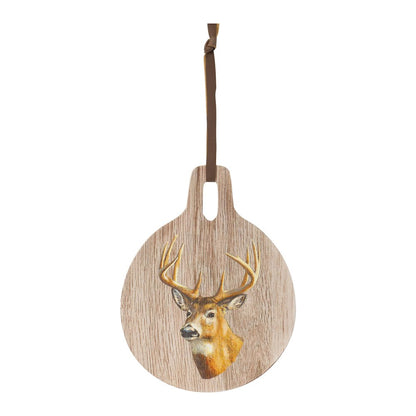 Cutting Board w/Deer 7.75"D x 10"H Wood
