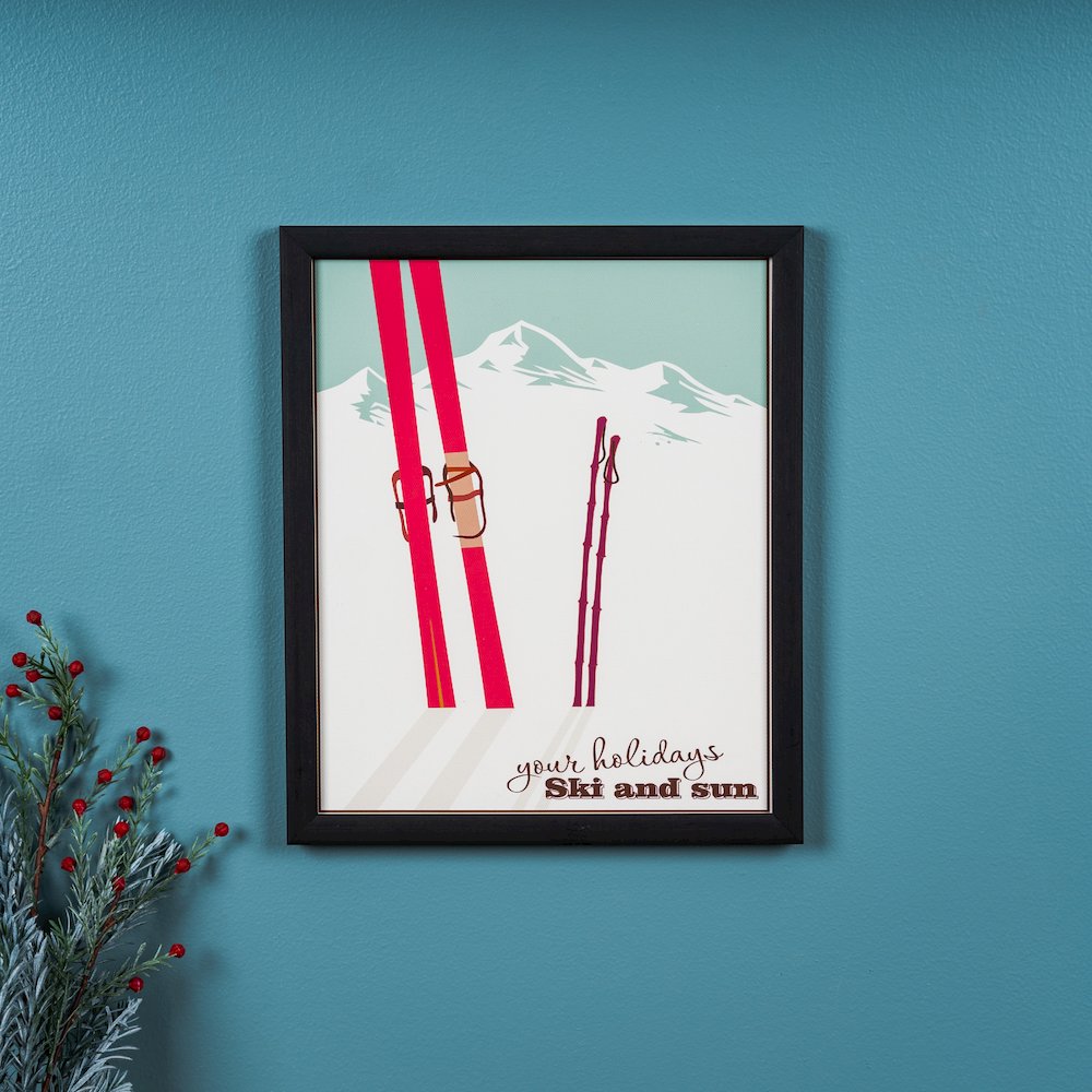 Ski and Sun Frame 9.75"L x 11.75"H Plastic/MDF