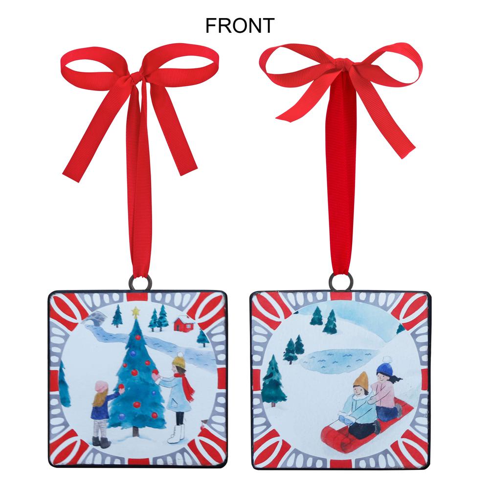 Ornament (Set of 12) 5"SQ Iron