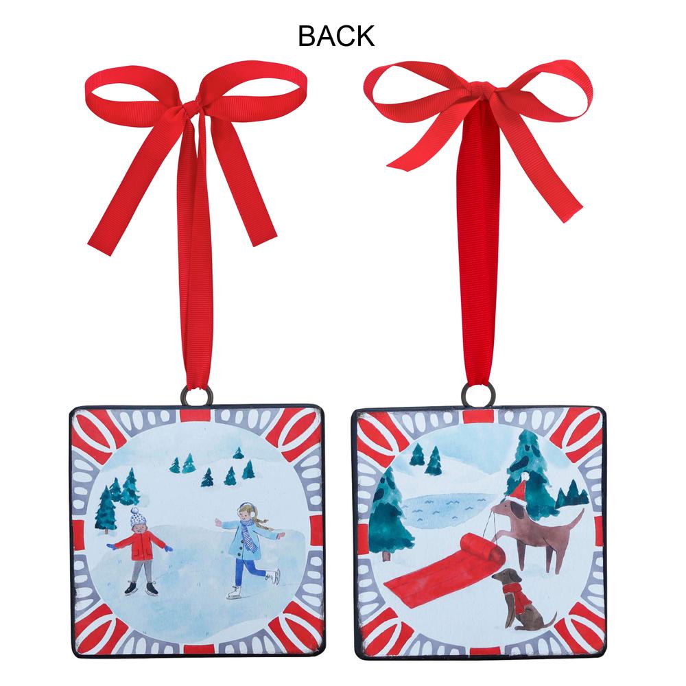 Ornament (Set of 12) 5"SQ Iron