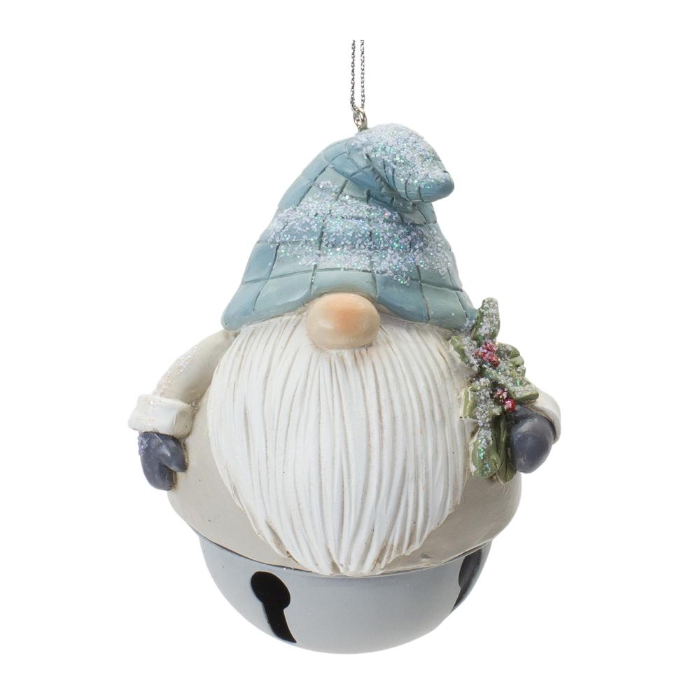 Gnome/Bell Ornament (Set of 12) 4.25"H Resin