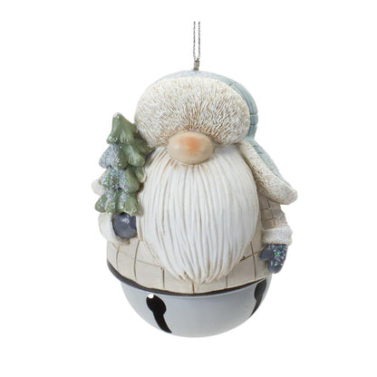 Gnome/Bell Ornament (Set of 12) 4.25"H Resin