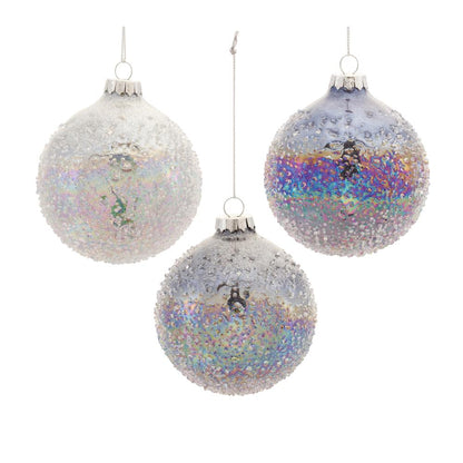 Ball Ornament (Set of 12) 3"D Glass