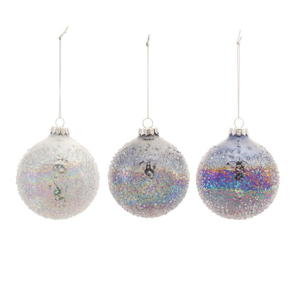 Ball Ornament (Set of 12) 3"D Glass