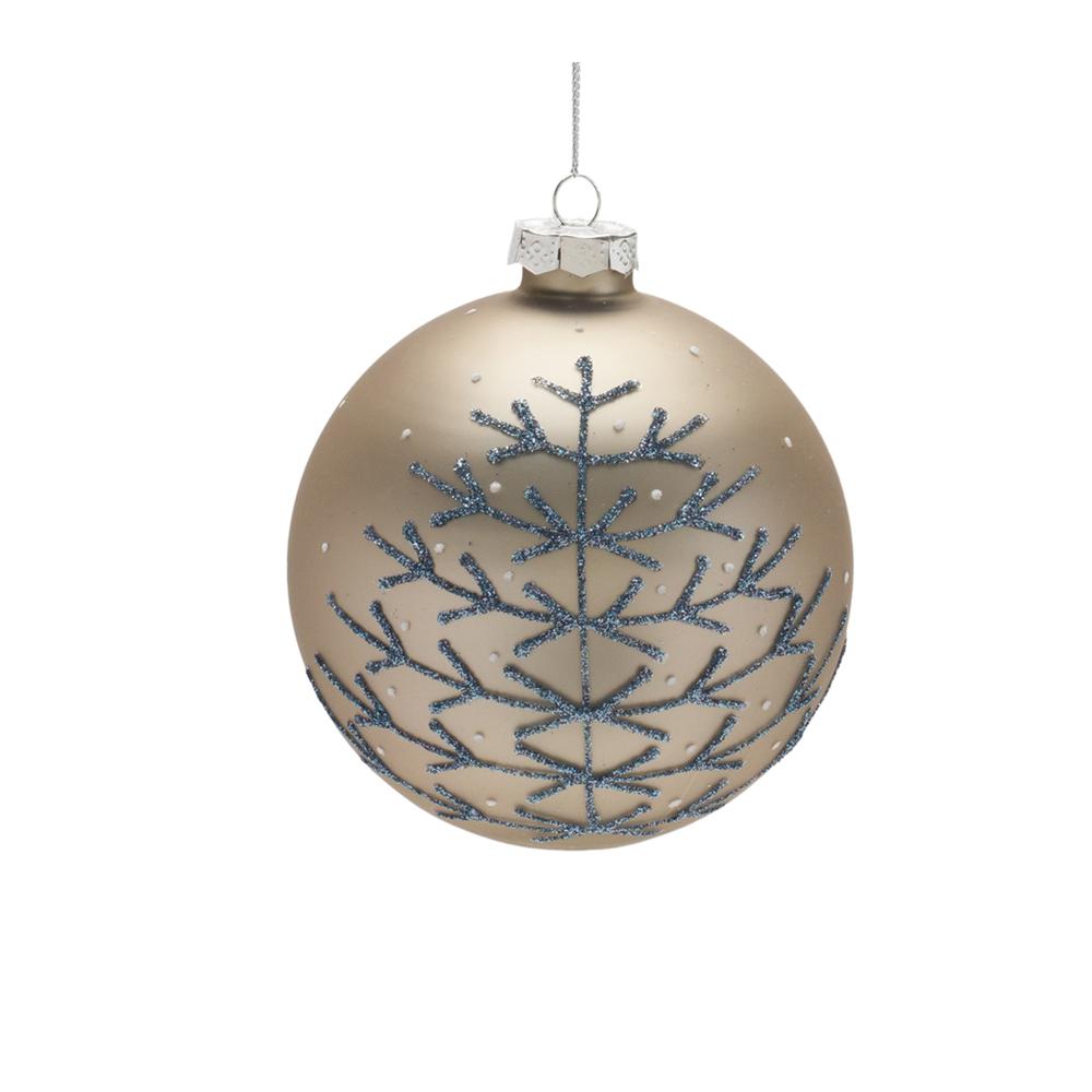 Ornament (Set of 6) 4"H, 4"H, 6.25"H Glass
