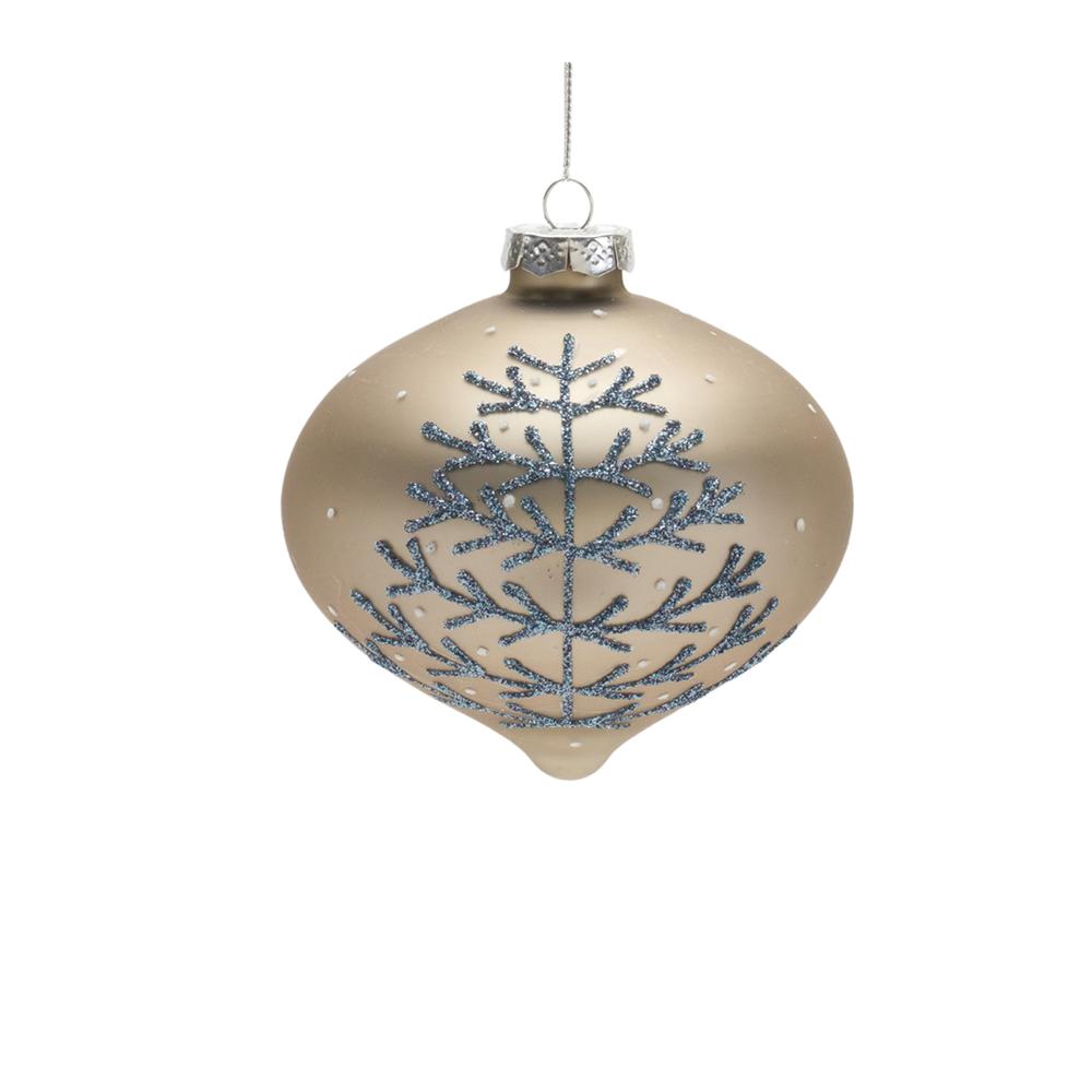 Ornament (Set of 6) 4"H, 4"H, 6.25"H Glass