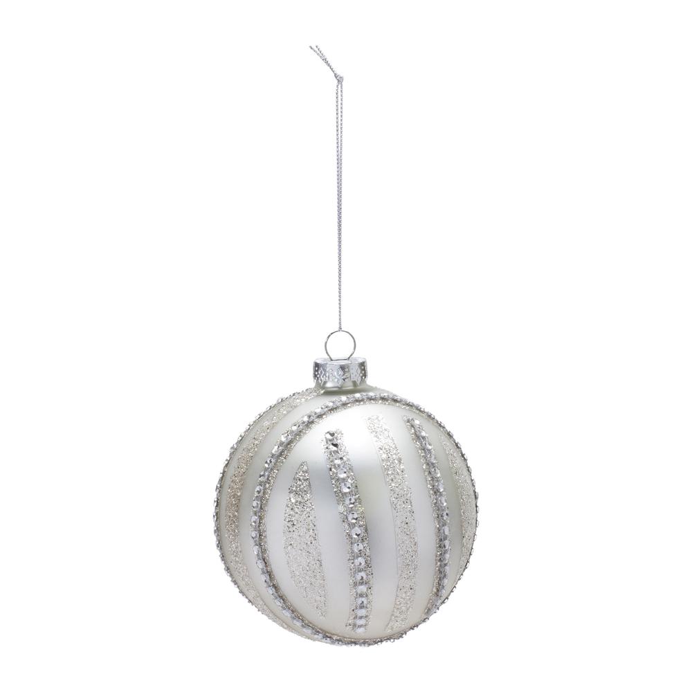 Ball Ornament (Set of 6) 4"D Glass