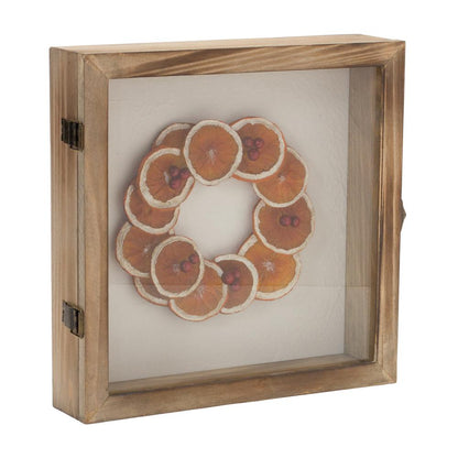 Fruit Wreath Shadow Box (Set of 2) 10"SQ Wood/Resin