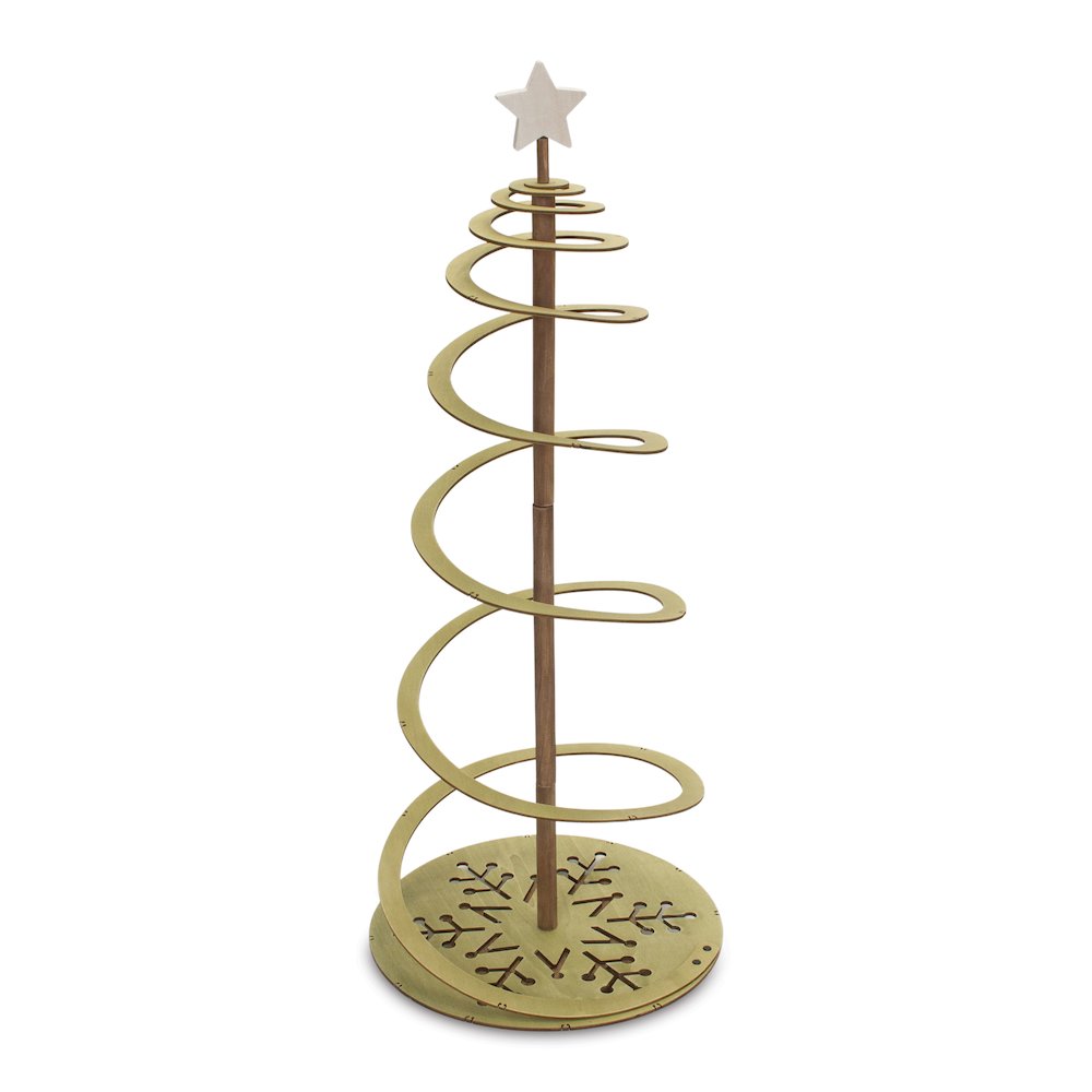 Tree 15.25"D x 38.5"H Wood