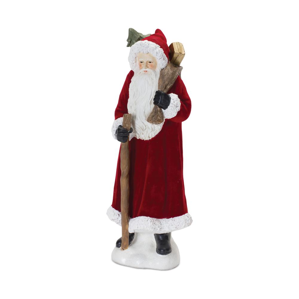 Santa (Set of 2) 12"H Resin