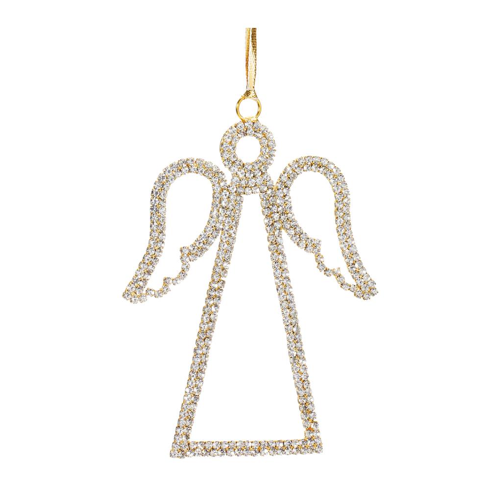 Angel Ornament (Set of 12) 5.25"H Iron/Glass