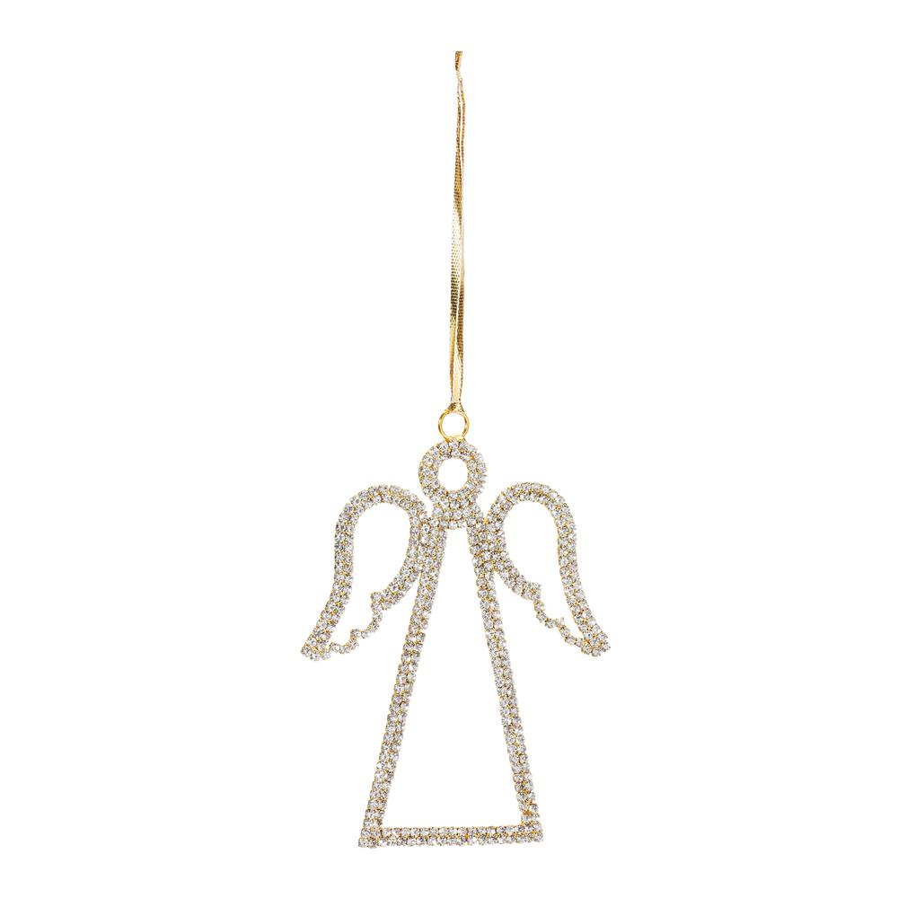 Angel Ornament (Set of 12) 5.25"H Iron/Glass