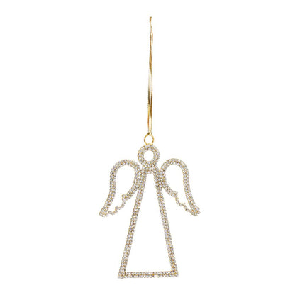 Angel Ornament (Set of 12) 5.25"H Iron/Glass
