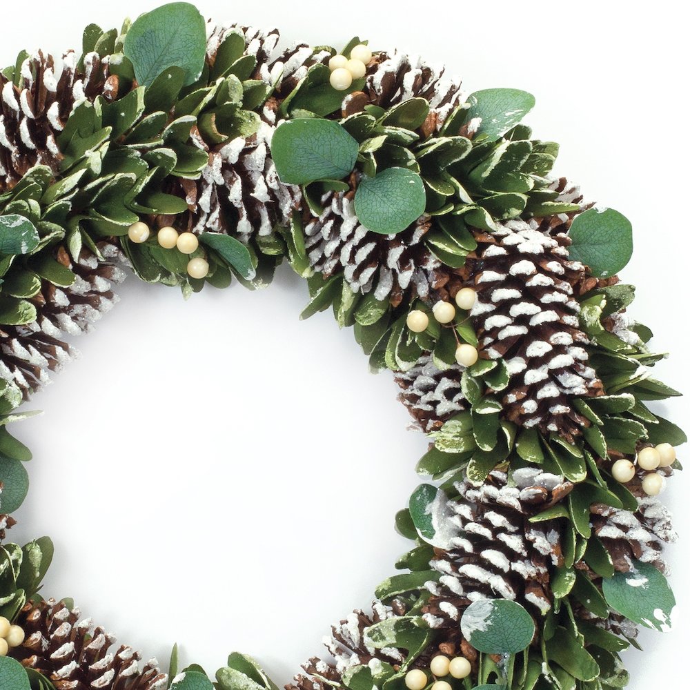 Cone and Berry Wreath 20"D Foam/Cone