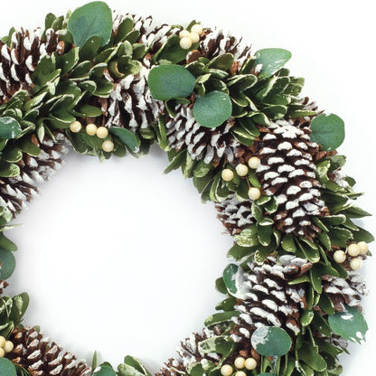 Cone and Berry Wreath 20"D Foam/Cone