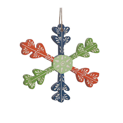 Snowflake Ornament (Set of 6) 5.5"H MDF