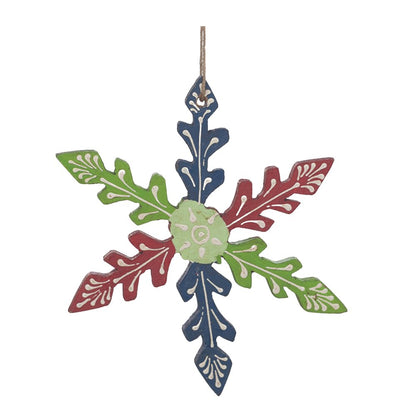 Snowflake Ornament (Set of 6) 5.5"H MDF