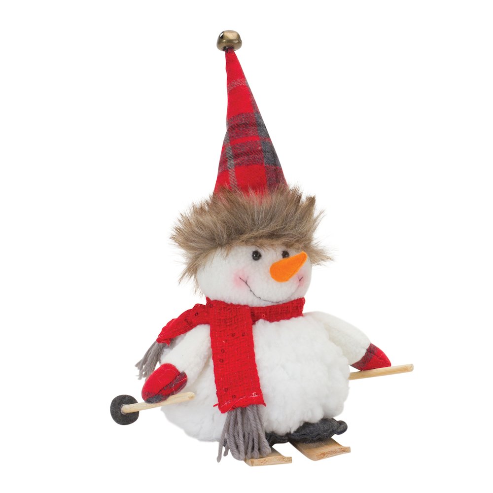 Snowman on Skis (Set of 2) 6"H, 11"H Polyester