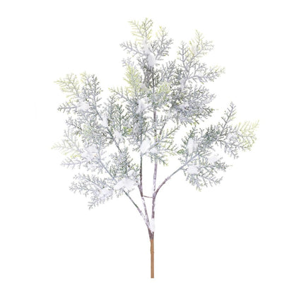 Snowy Cedar Branch (Set of 12) 21"H Plastic