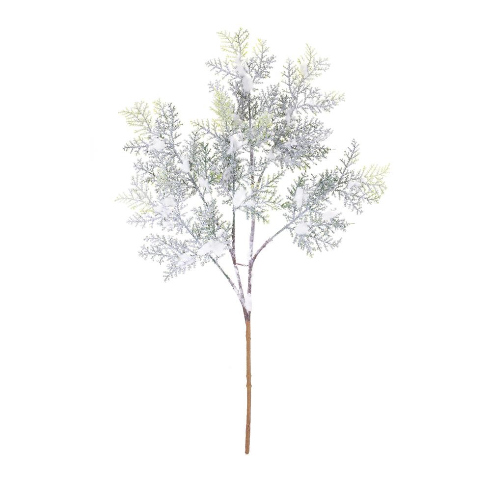 Snowy Cedar Branch (Set of 12) 21"H Plastic