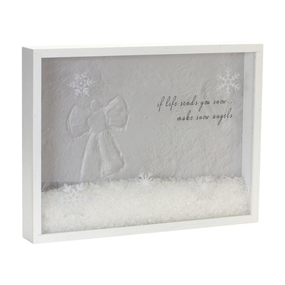 Christmas Frame w/Snow 15.75"L x 11.75"H MDF/Acrylic