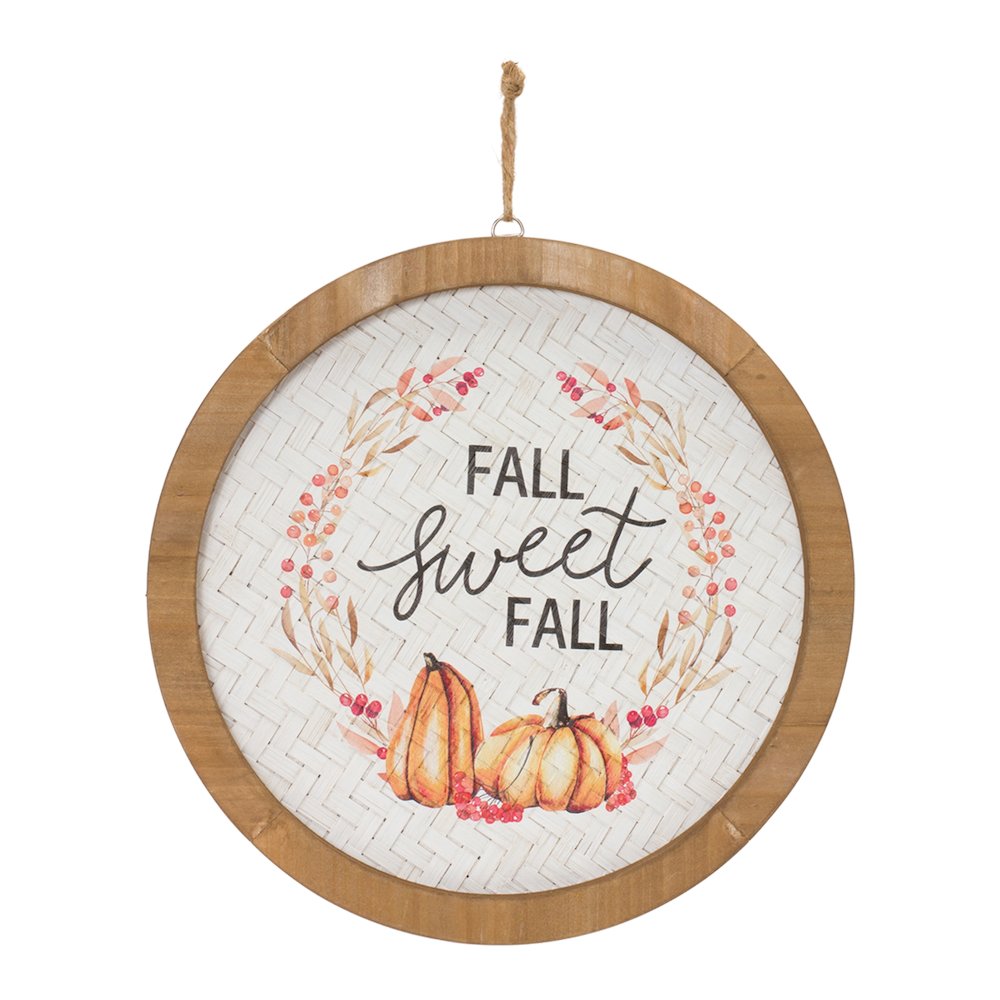 Fall Plaque (Set of 2) 11.5"SQ MDF/Wood