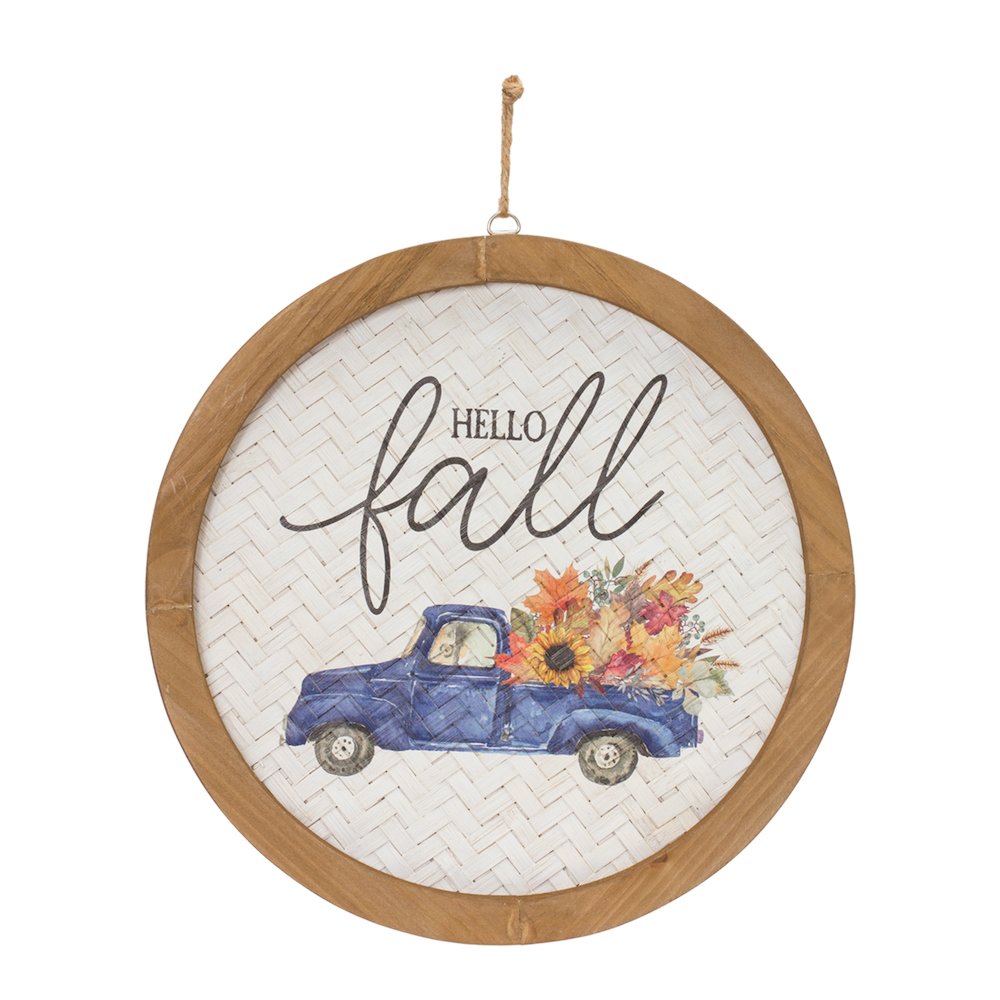 Fall Plaque (Set of 2) 11.5"SQ MDF/Wood