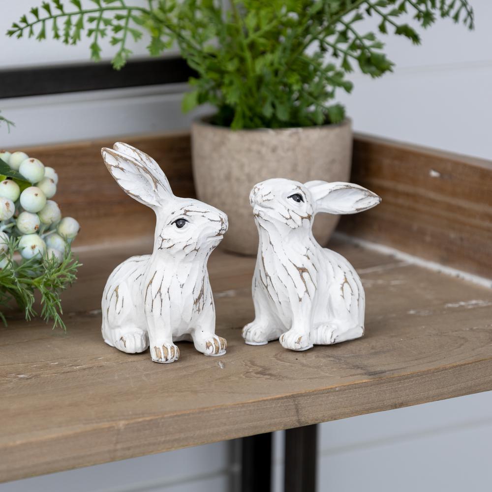 Bunny (Set of 6) 3.25"H, 3.75"H Resin