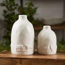 Farm Animal Vase (Set of 2) 4.25"D x 6.25"H, 5.25"D x 8.5"H Ceramic