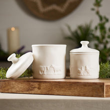 Farm Animal Canister (Set of 2) 4.75"D x 6.25"H, 5.75"D x 7.75"H Ceramic