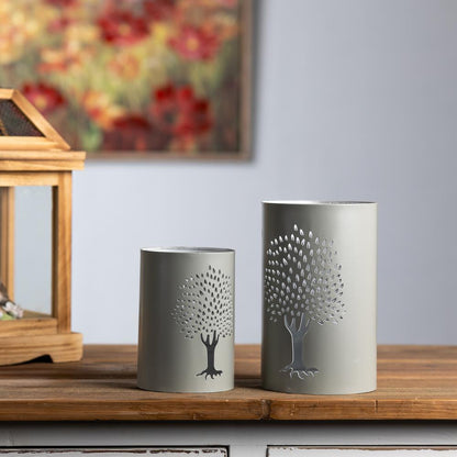 Candle Holder (Set of 2) 6"H, 8"H Metal