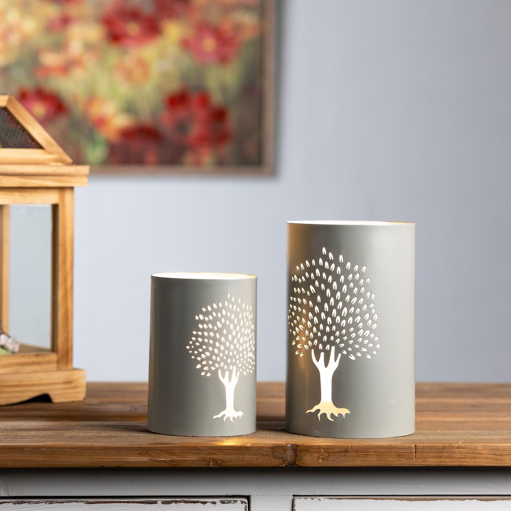 Candle Holder (Set of 2) 6"H, 8"H Metal