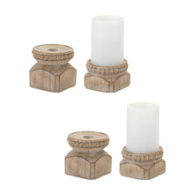 Candle Holder (Set of 4) 2.5"H, 3.5"H Resin