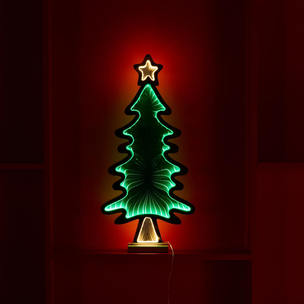 Tree w/Star Infinity Light 25"H Acrylic UL Plug Included