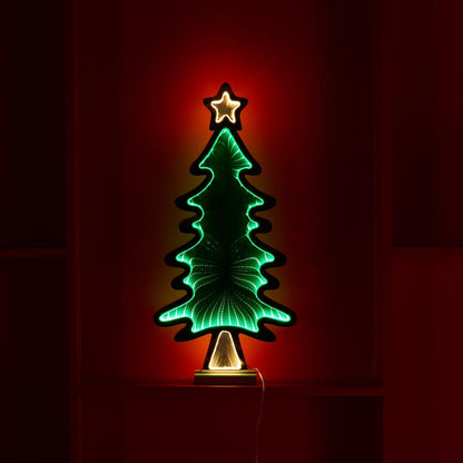 Tree w/Star Infinity Light 25"H Acrylic UL Plug Included