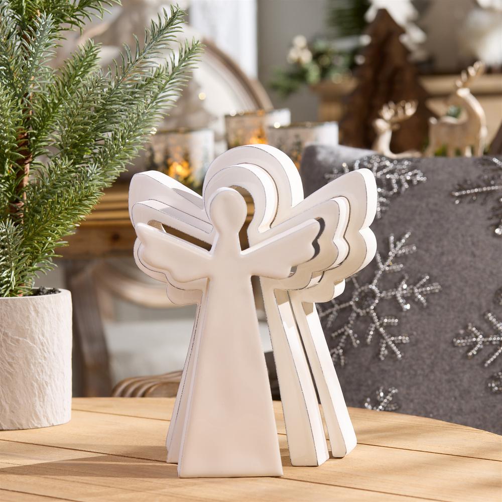 Triple Angel Puzzle (Set of 2) 8"H MDF