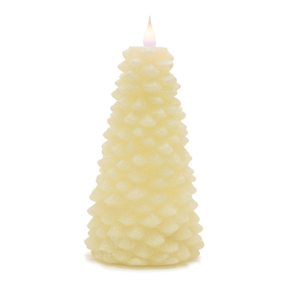 Tree Candle 8"H Wax 2 AA Batteries, Not Included