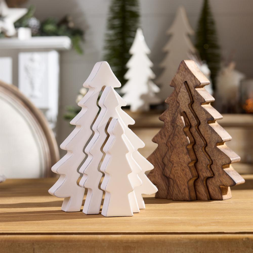 Triple Tree Puzzle (Set of 2) 8.5"H MDF
