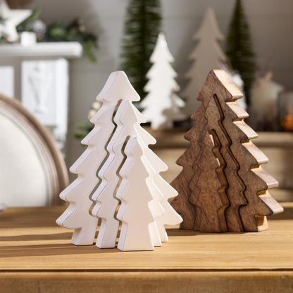 Triple Tree Puzzle (Set of 2) 8.5"H MDF
